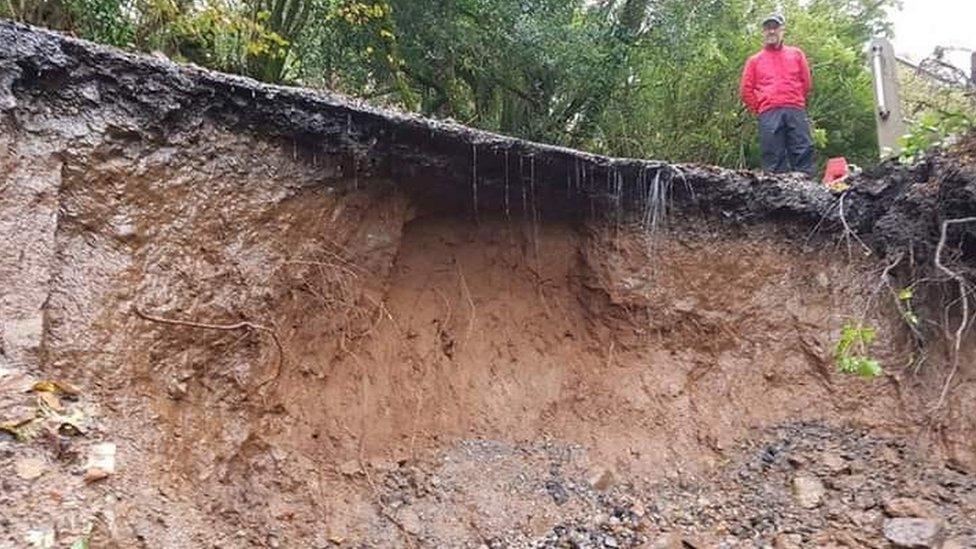 Picture from beneath the landslide