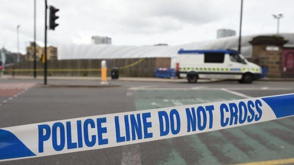 Police cordon around Manchester Arena