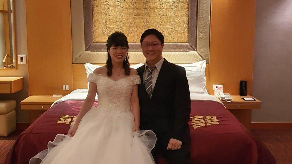 Kang Ting and Joseph Yew in their wedding room