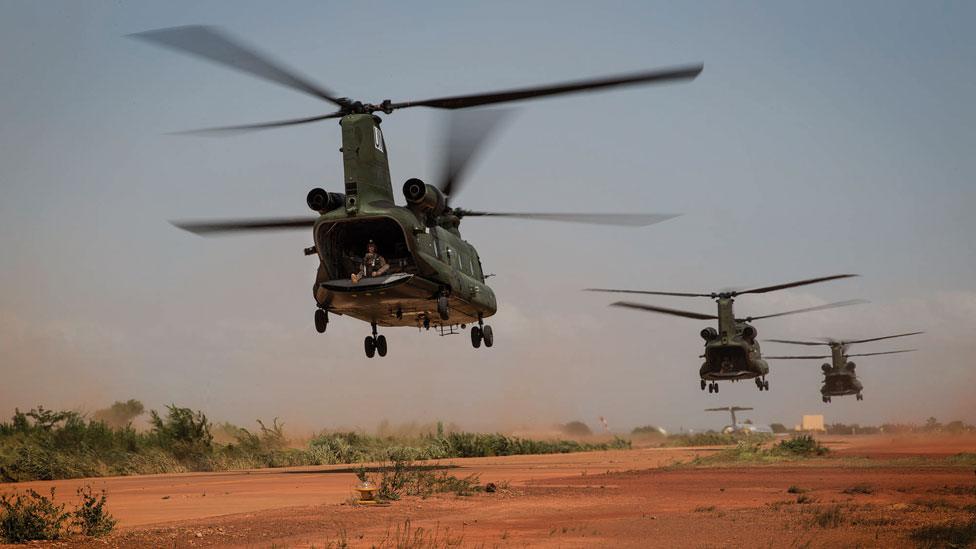 Minusma helicopters, Mali