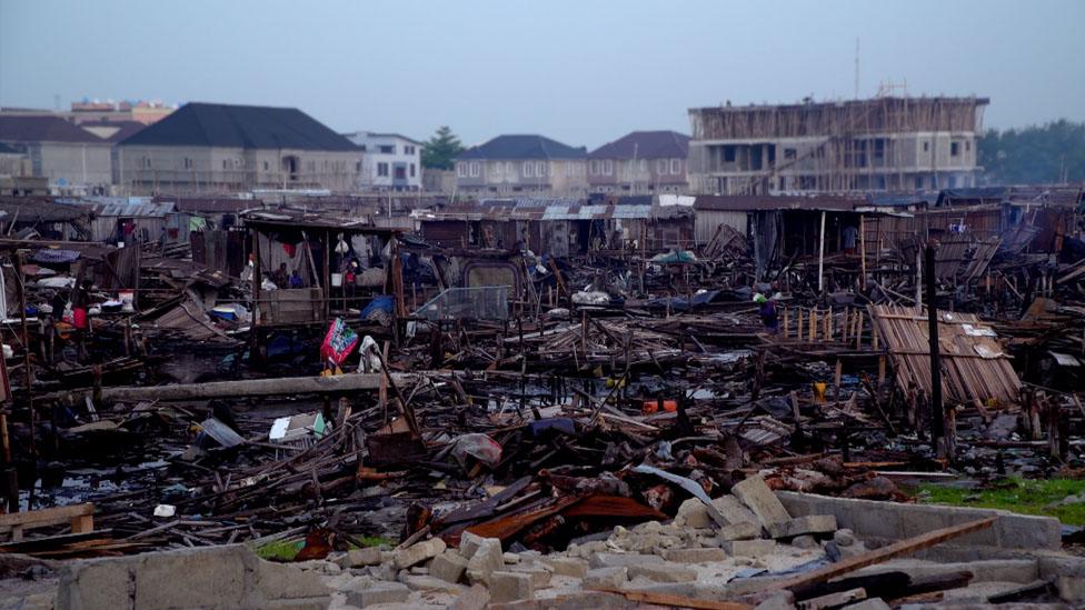 Destroyed houses