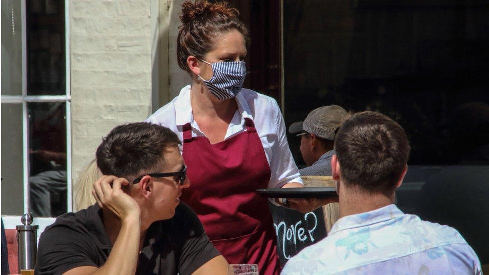 A pub waitress