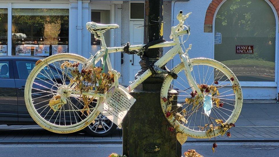 Bike memorial at The Plain