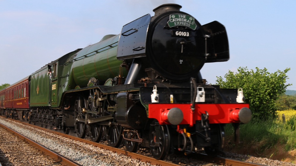 The Flying Scotsman making its way through Goytre, near Abergavenny, as seen by Nathan Morgan