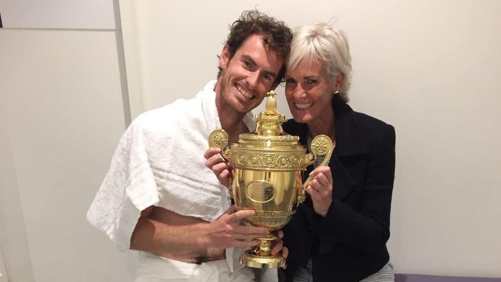 Andy Murray and Judy Murray