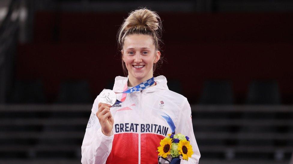 Lauren Williams with her Tokyo 2020 Silver medal