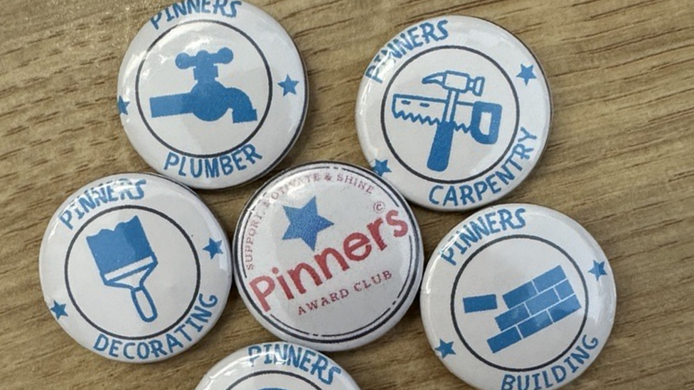 badges for decorating, building, carpentry and plumbing