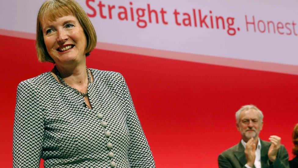 Harriet Harman and Jeremy Corbyn