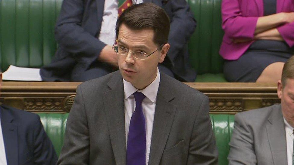 Secretary of State James Brokenshire delivering the Northern Ireland budget in the House of Commons