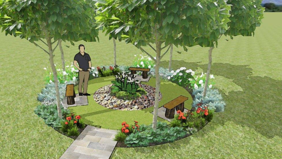 An artist's impression of the garden