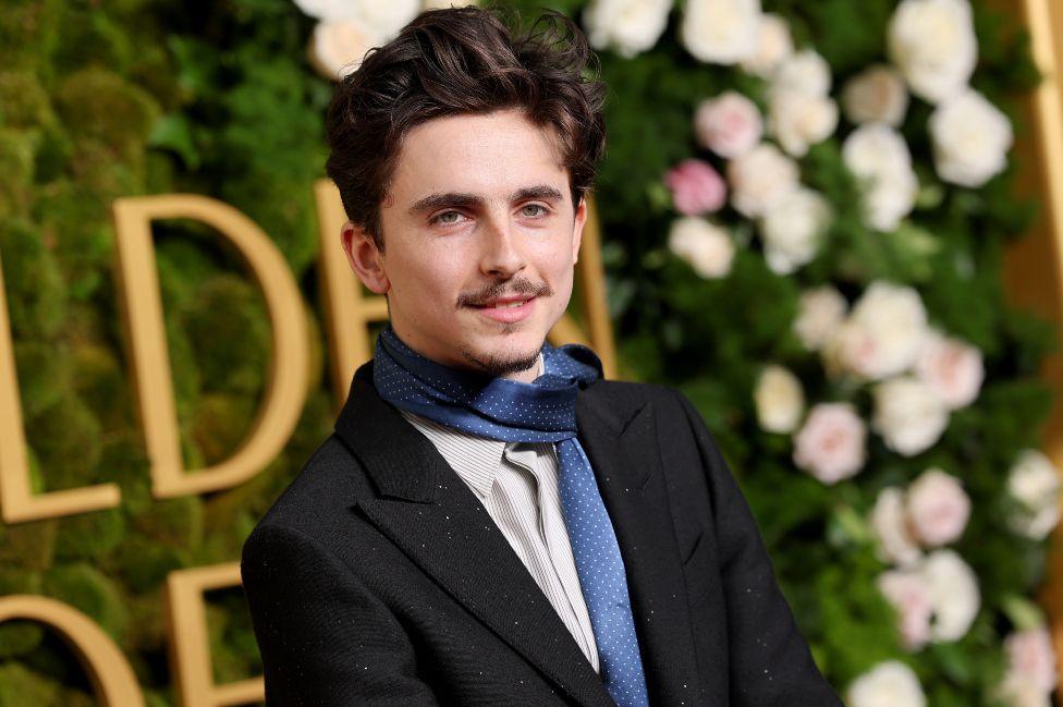 Timothée Chalamet attends the 82nd Annual Golden Globe Awards at The Beverly Hilton on January 05, 2025 in Beverly Hills, California