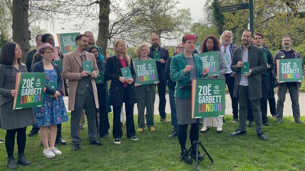 Zoe Garbett speaking at her manifesto launch in Walthamstow