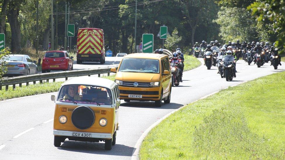 Parys Lapper funeral convoy