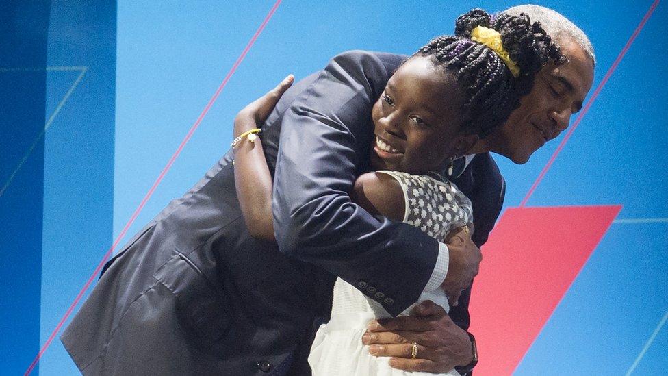 Mikaila Ulmer meeting President Obama in 2016