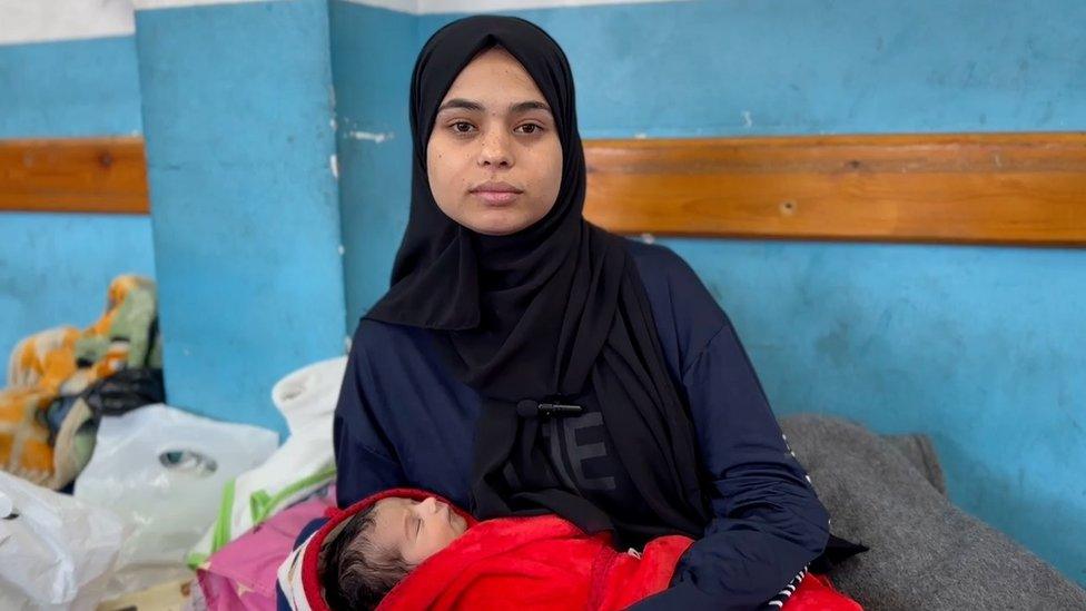 Kefaia Abu Asser fled on foot to southern Gaza while heavily pregnant