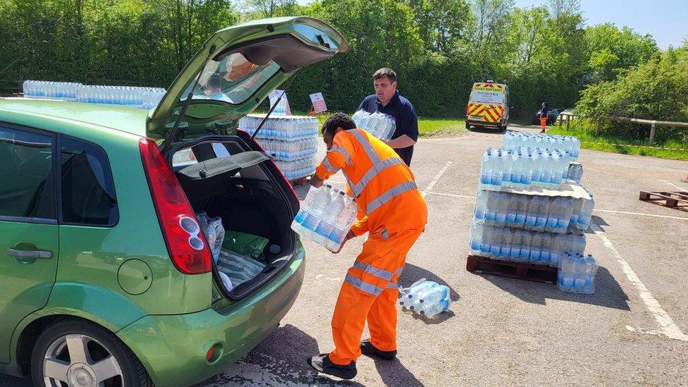 Bottled water station