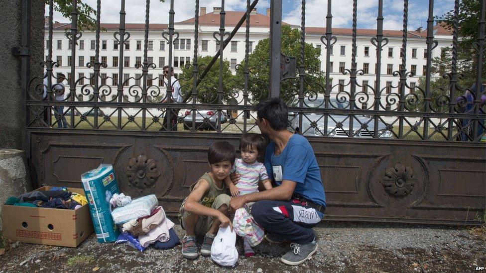 Traiskirchen, Austria - migrants