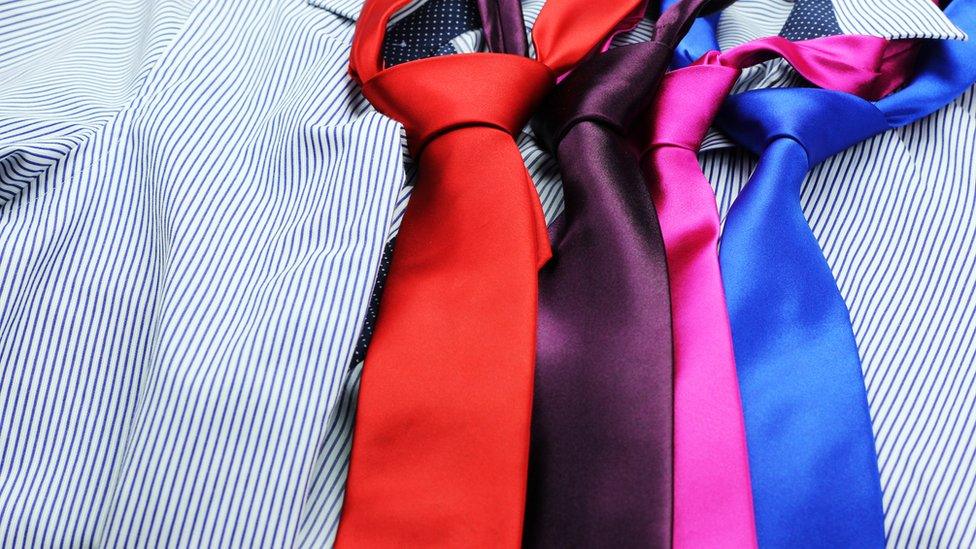 Different coloured ties