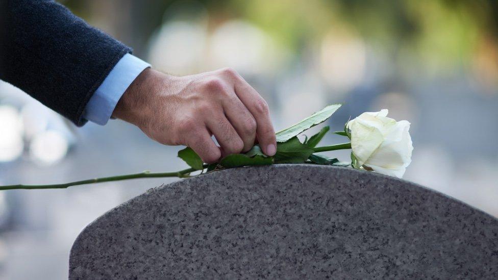 Flower at a funeral