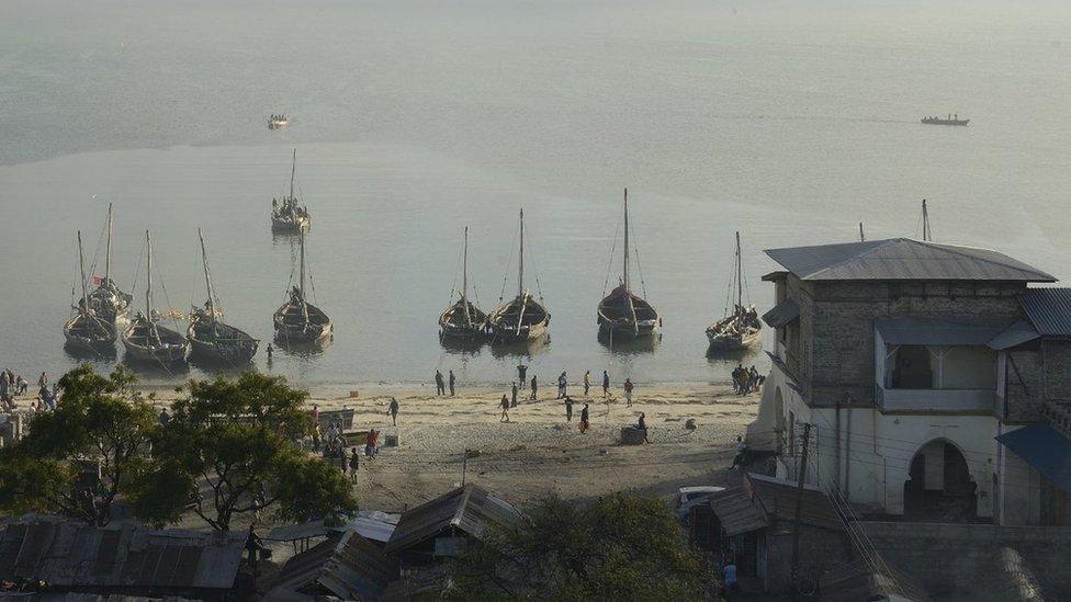 Bagamoyo harbour in Tanzania