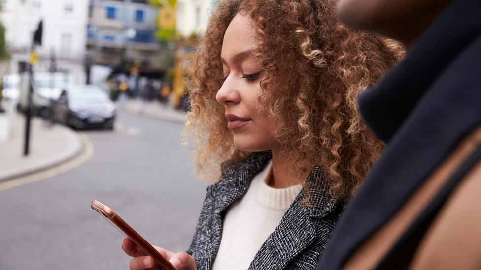 Woman using phone