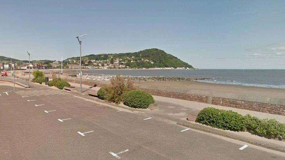 North Hill, seen from Warren Road in Minehead