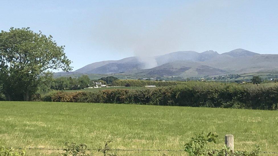 The Mourne Mountains have been the scene of several wildfires this spring