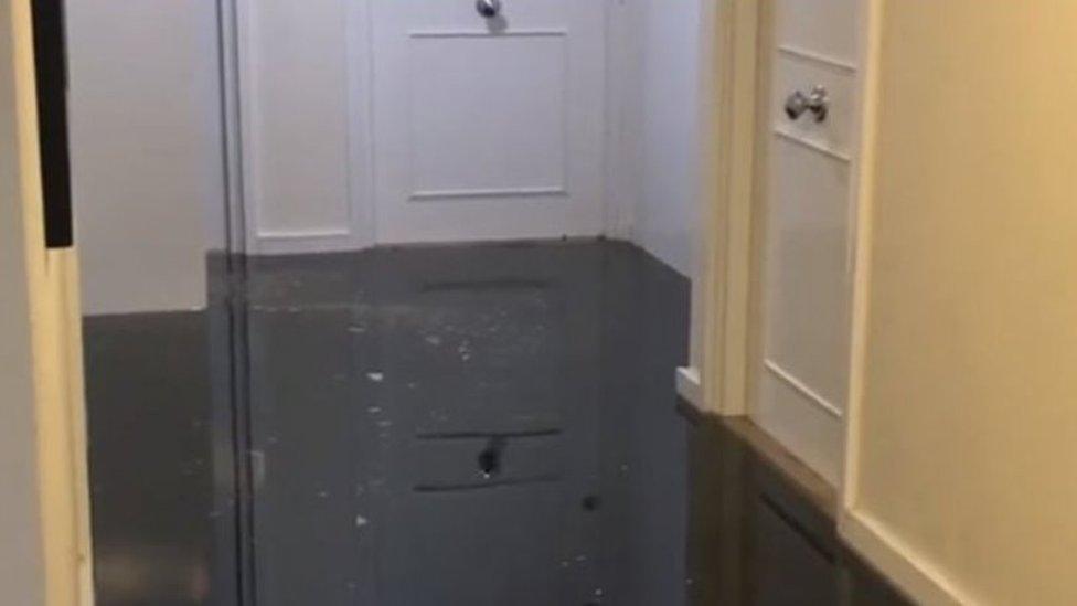 Flooding in St Francis Tower