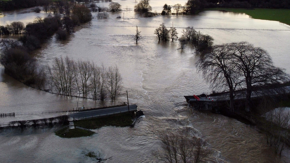 A bridge over the River Clwyd has collapsed