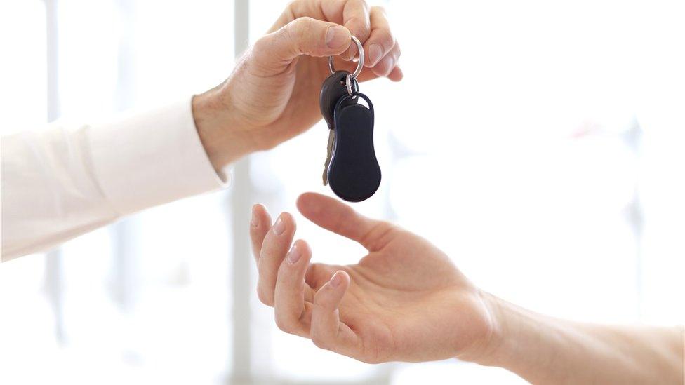 Handing over car keys