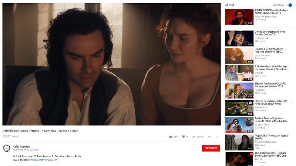 YouTube Poldark clip