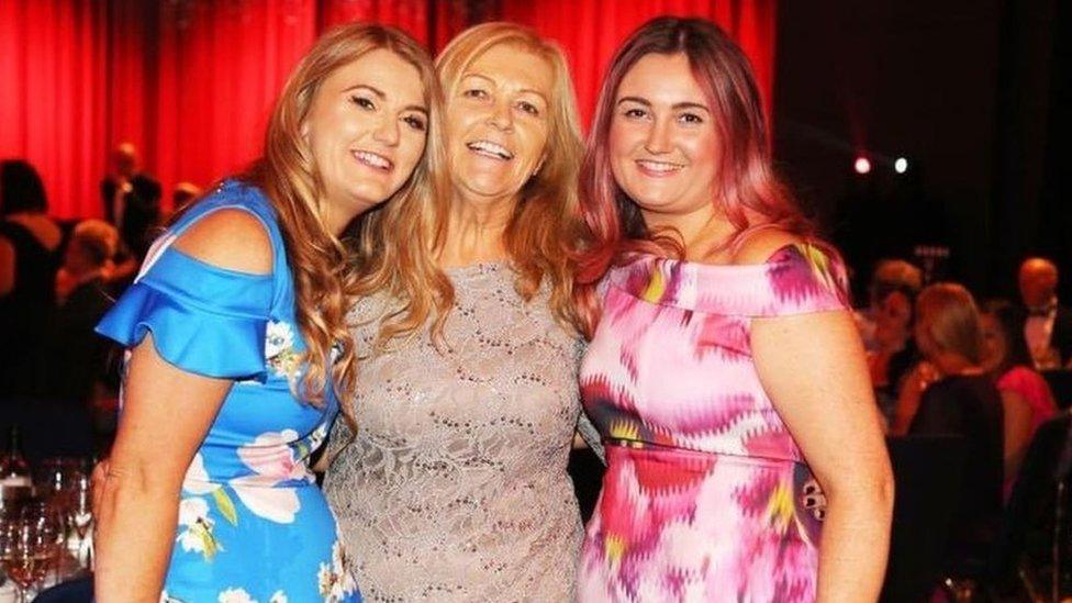 Heidi with her mum and sister