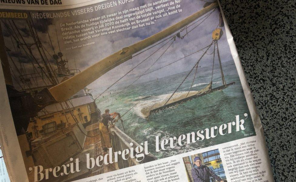 Telegraaf headline: "Brexit threatens life's work"