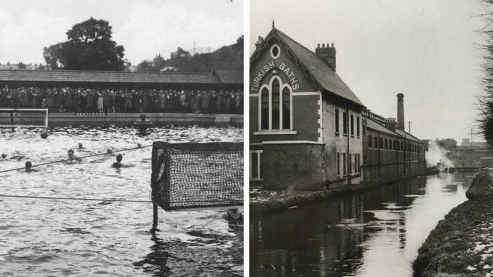 The old Pontypridd Lido and Cardiff's Guildford Crescent