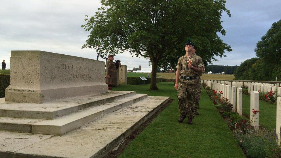 Solider in Thiepval