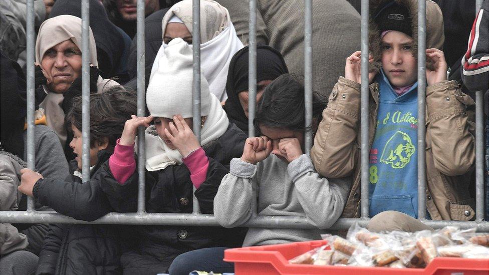 Migrants in Lesbos, 4 Mar 20