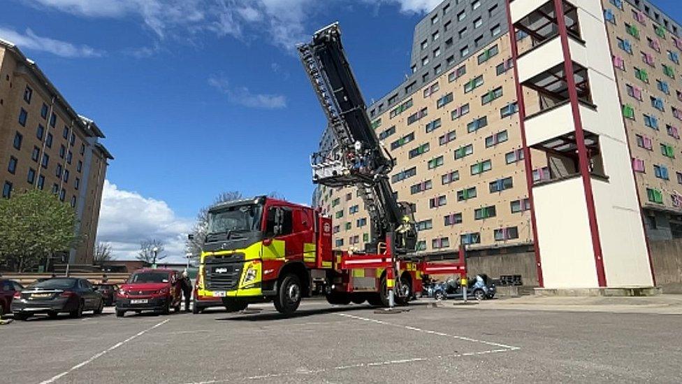 Fire engine in Leeds