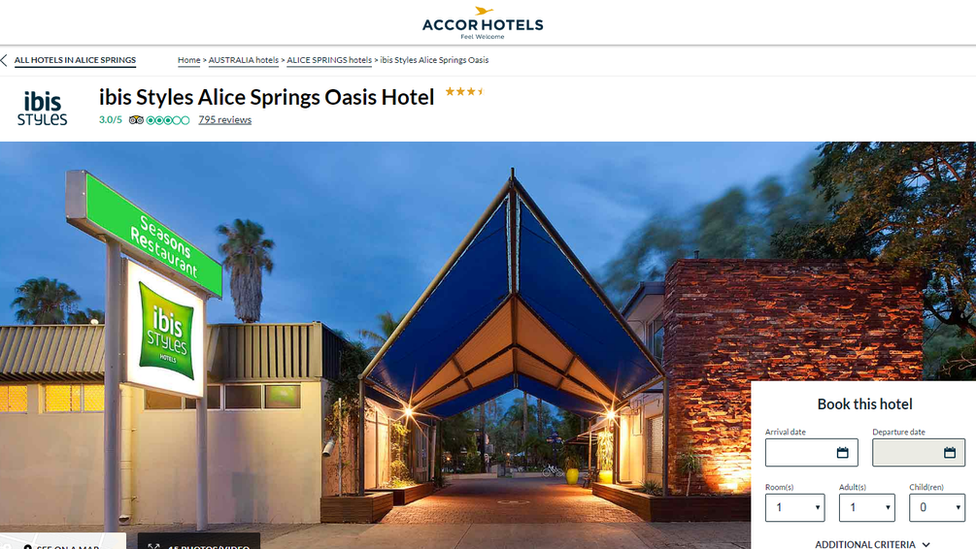 Screenshot taken from Accor website