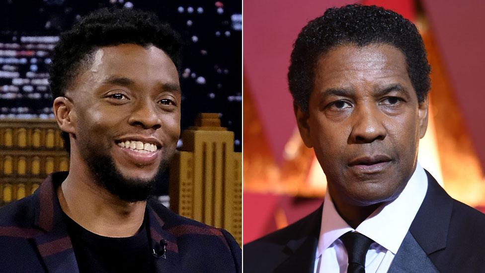 Chadwick Boseman and Denzel Washington