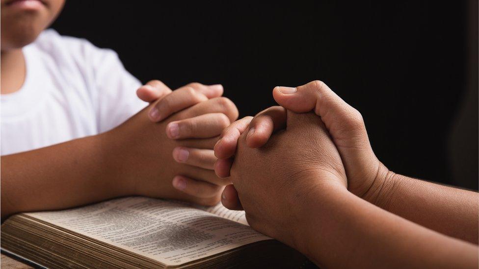 Children praying