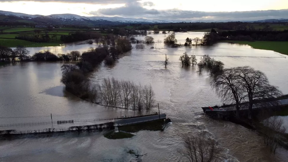 River Clwyd burst its banks in January 2021, sweeping away Llanerch Bridge 