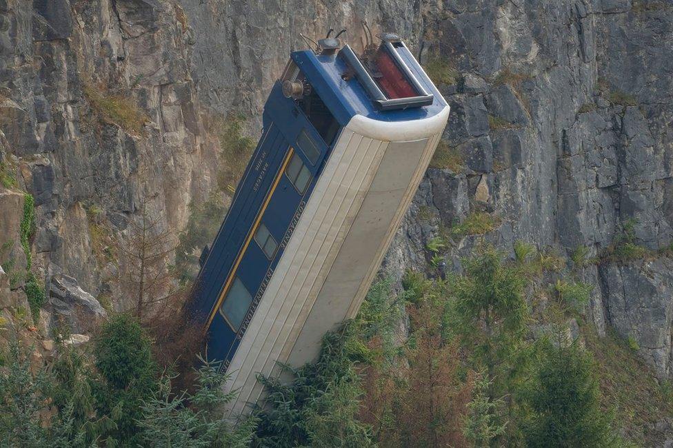 Train stunt