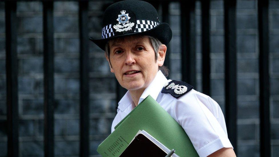 Commissioner of the Metropolitan Police Service Cressida Dick arrives at Number 10 Downing Street on April 1, 2019 in London, England