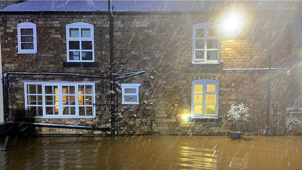 Flooded home in Woore