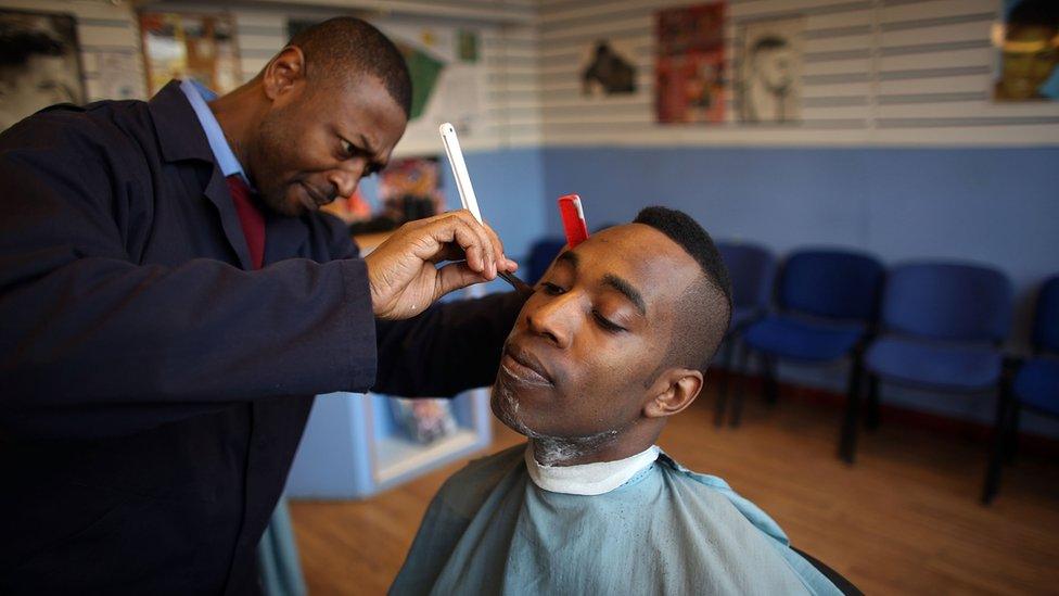 barber at work