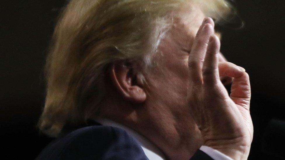 Republican presidential candidate Donald Trump speaks at a rally on October 22, 2016 in Cleveland, Ohio.