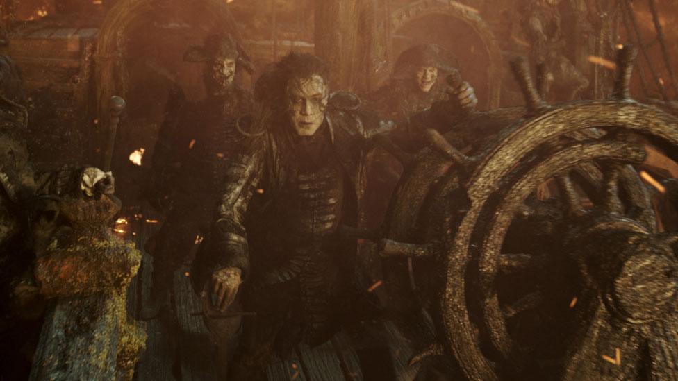 Javier Bardem (centre) in Pirates of the Caribbean: Dead Men Tell No Tales