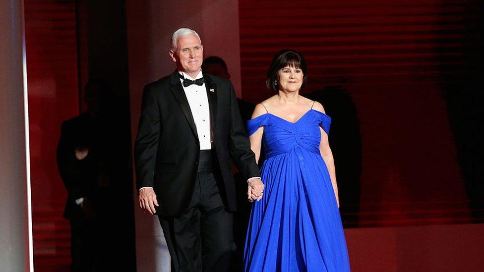 Vice President Mike Pence and Second Lady Karen Pence on inauguration night