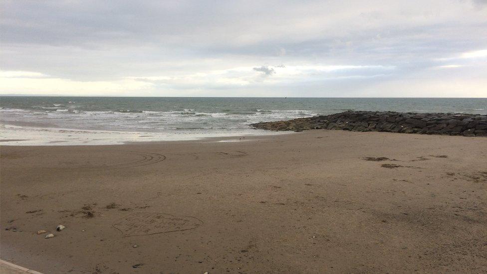 The beach in Tywyn