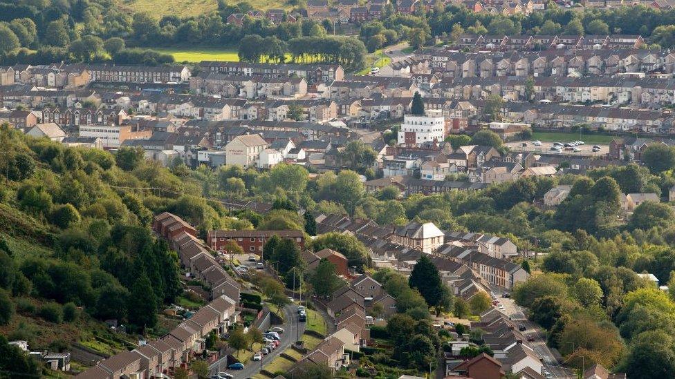 View of RCT from Penrhys